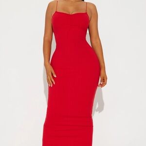 Elegant Red Bodycon Dress